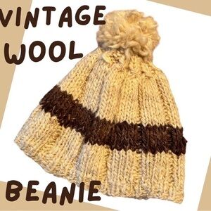 Virgin Wool Hand Knit Beanie Made in Uruguay Naturally Dyed Neutrals